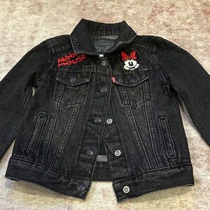 Levi's Black Jean Jacket with Red Accents for Kids